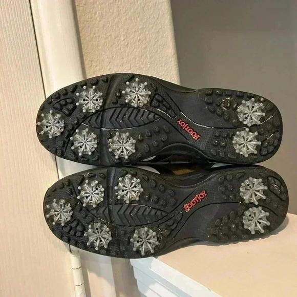 FootJoy Soft Spike Oxford Golf Cleat Shoe 45020 White Leather Youth Size 6Y - Picture 8 of 11